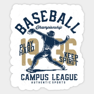 Baseball Campus League Sticker